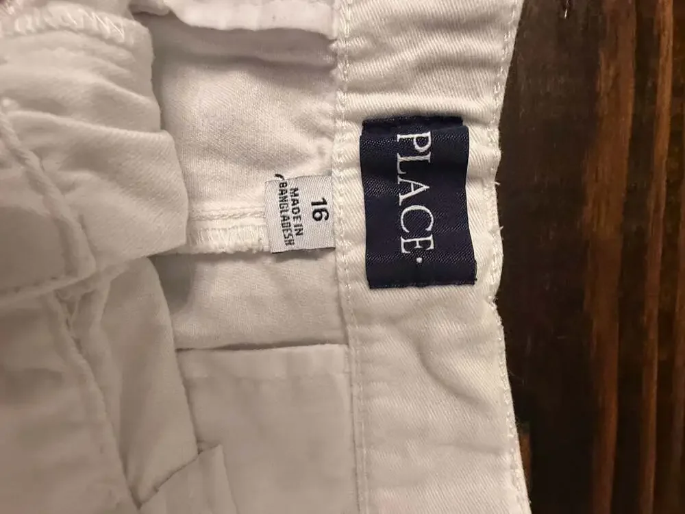 The Children's Place Boys White Chino Shorts Size 16